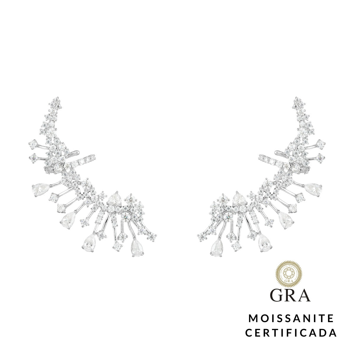 Earcuff Stars Glam Moissanite