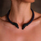 Colar Choker Galuchat Cheval Noir