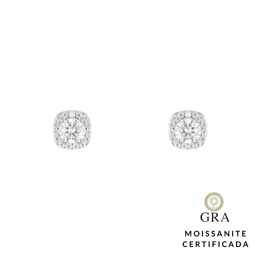 Brinco Square Glam Moissanite 1 ct