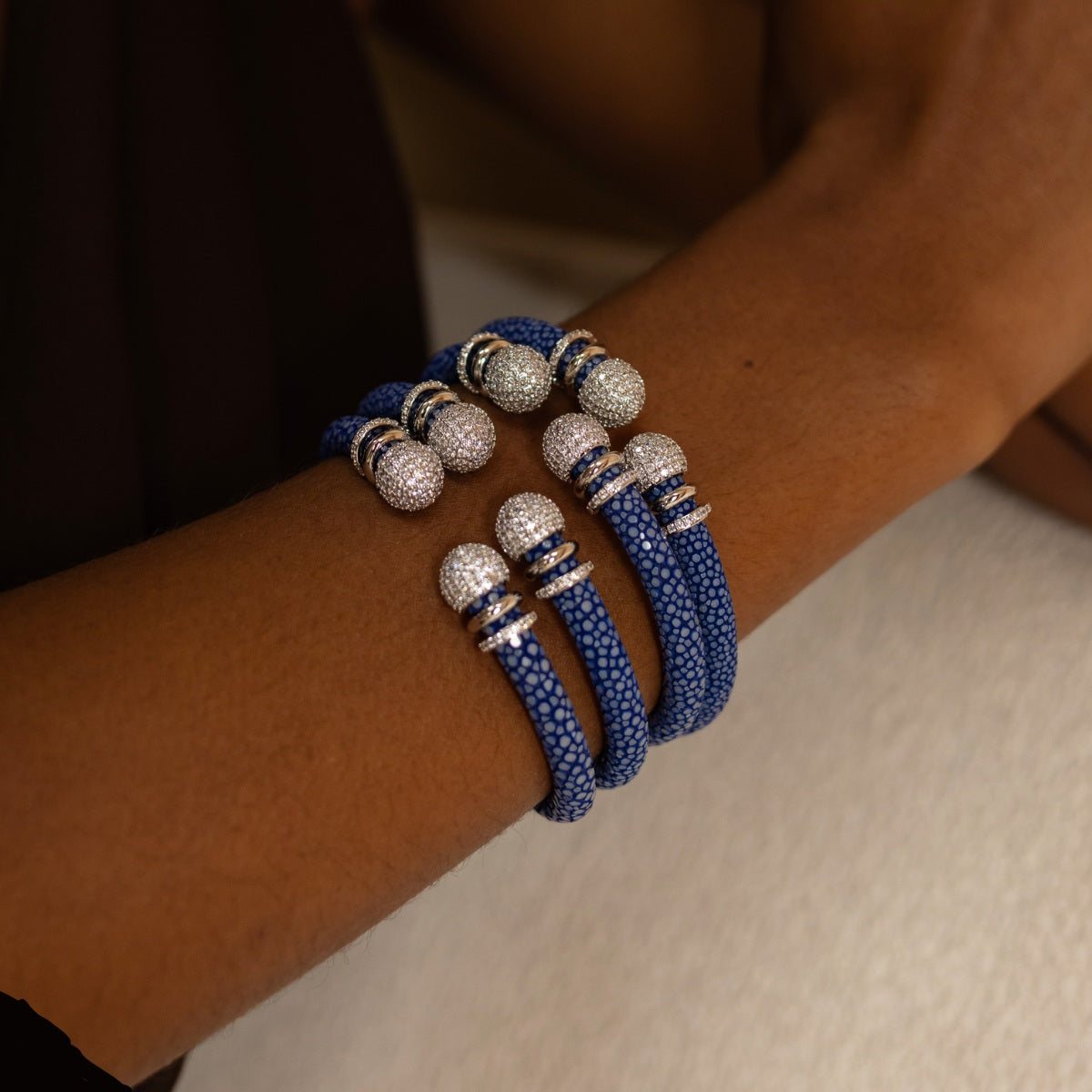 Bracelete Galuchat Sun Royal