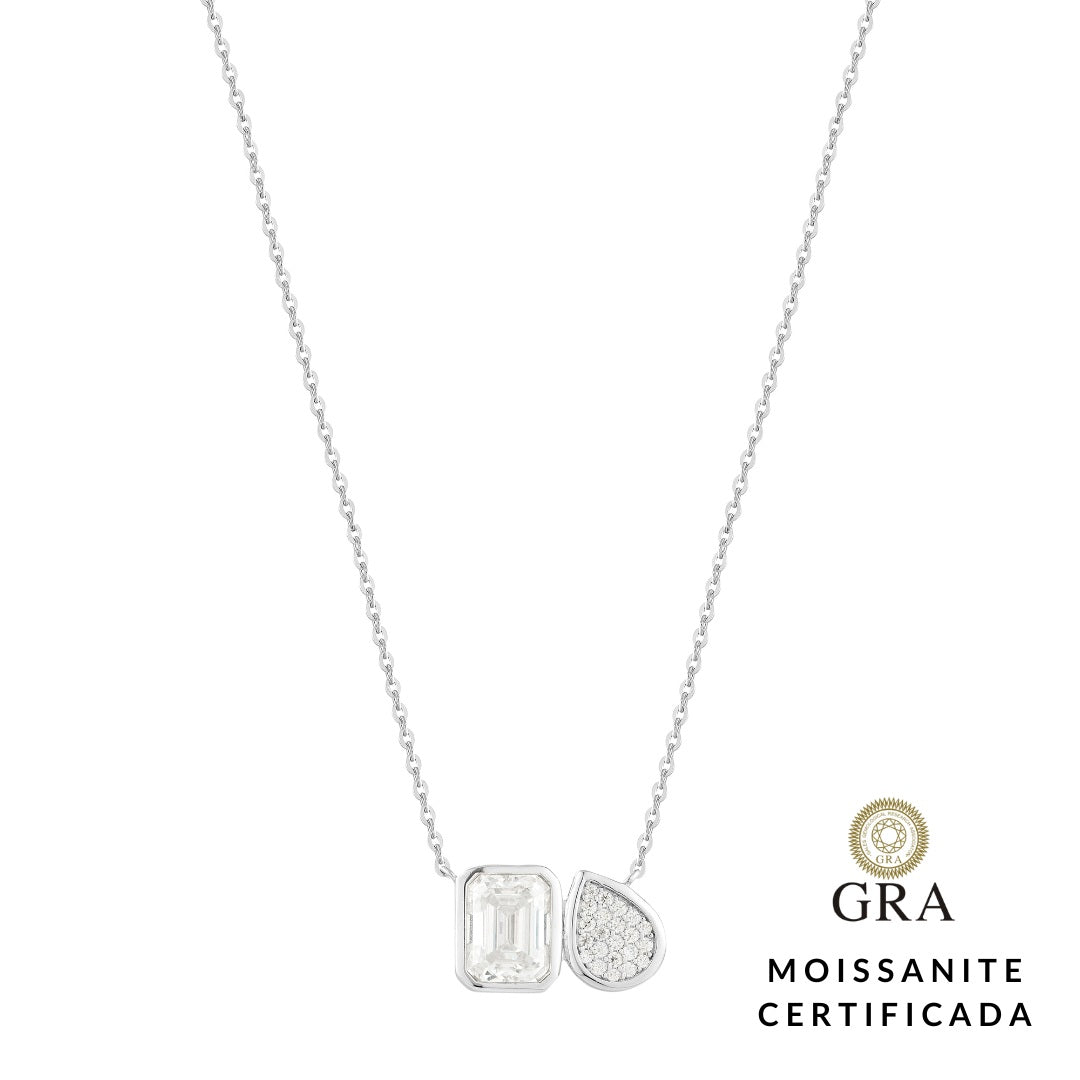 Colar Drop Glam Moissanite