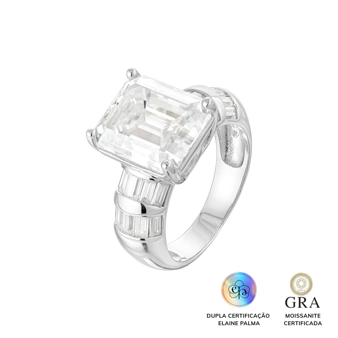 Anel Square Glam Moissanite