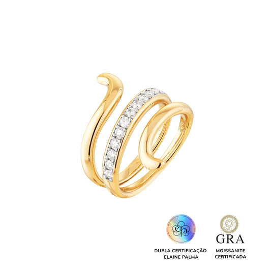 Anel Curves Glam Moissanite 0.46 ct