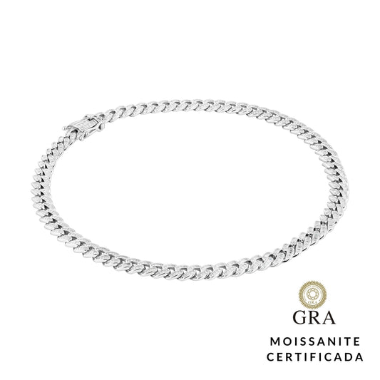 Colar Elos Memory Glam Moissanite 15,8 ct 40 cm