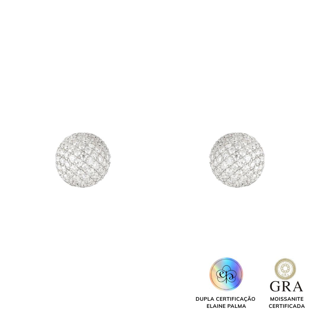 Brinco Ball Glam Moissanite
