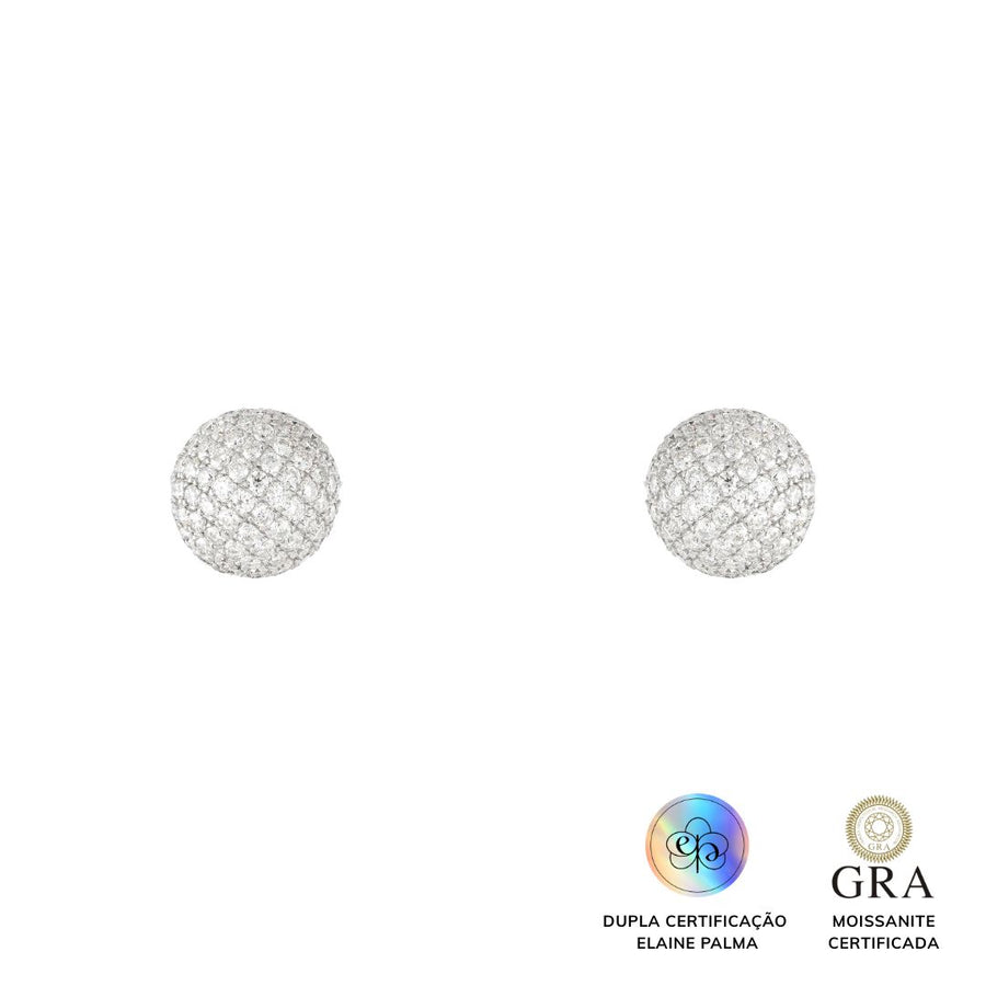 Brinco Ball Glam Moissanite