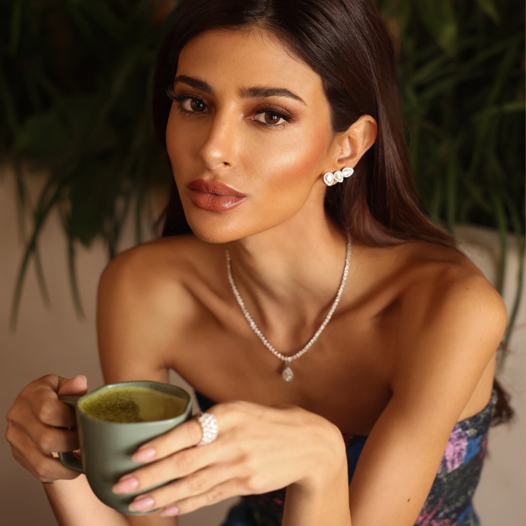 Pingente Gota Glam Moissanite
