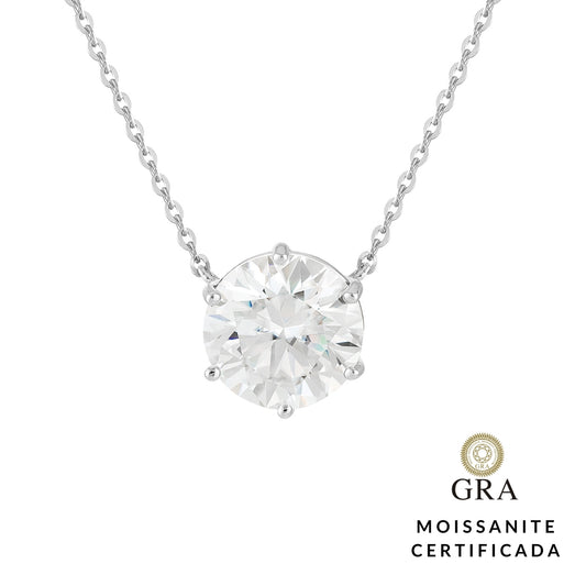 Colar Ponto de Luz Glam Moissanite 5.0 ct