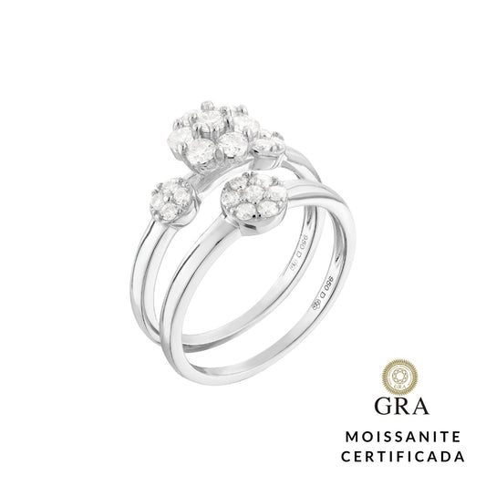 Anel Duo Glam Moissanite 0,743 ct