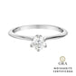 Anel Solitário Glam Moissanite 6 garras 0.5 ct