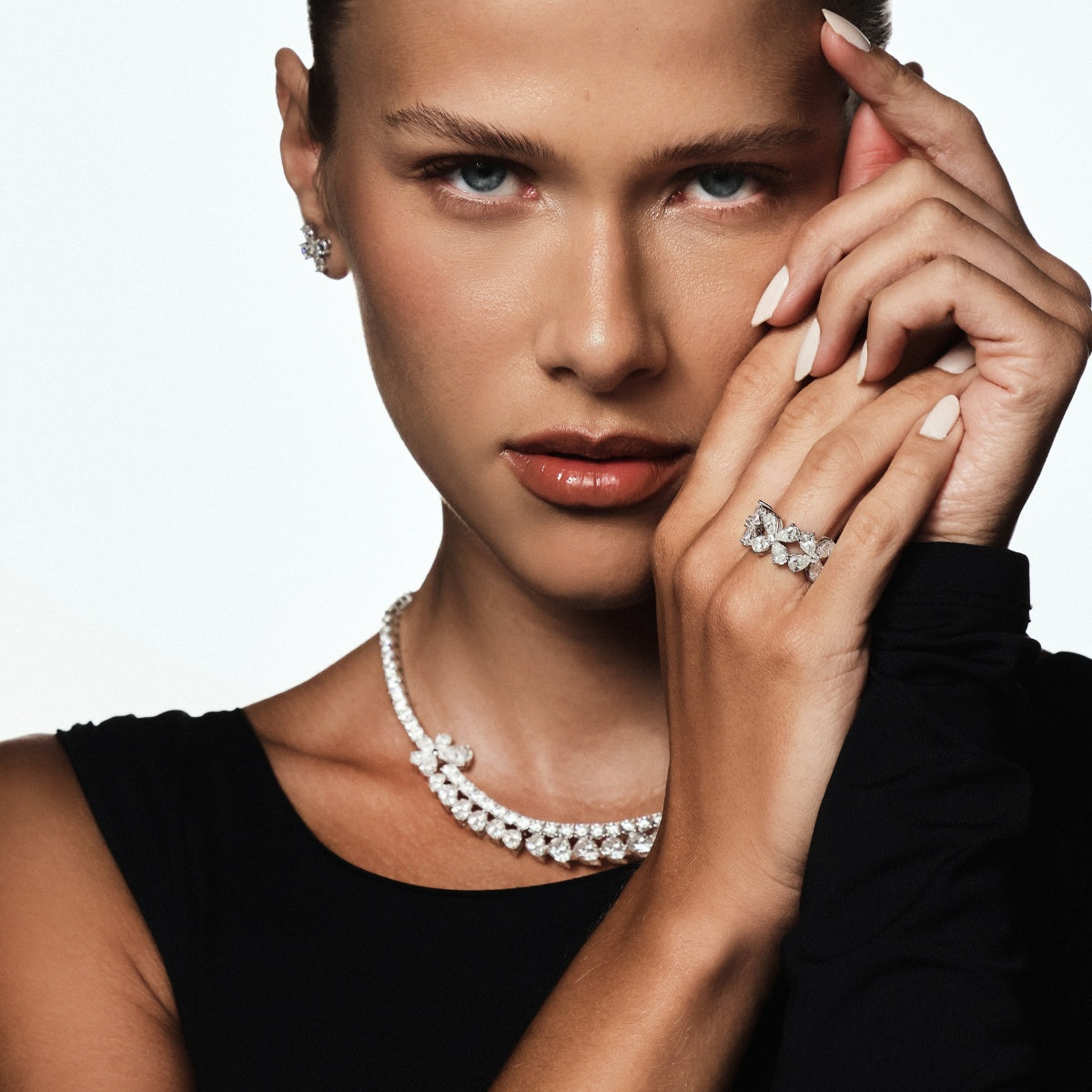 Colar Riviera Flor Glam Moissanite 5 ct