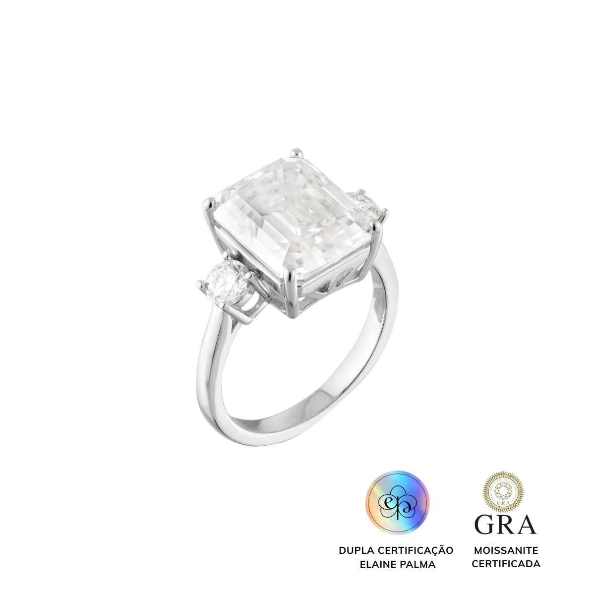 Anel Formas Glam Moissanite 8 ct
