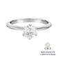 Anel Solitário Glam Moissanite 6 garras 1.0 ct