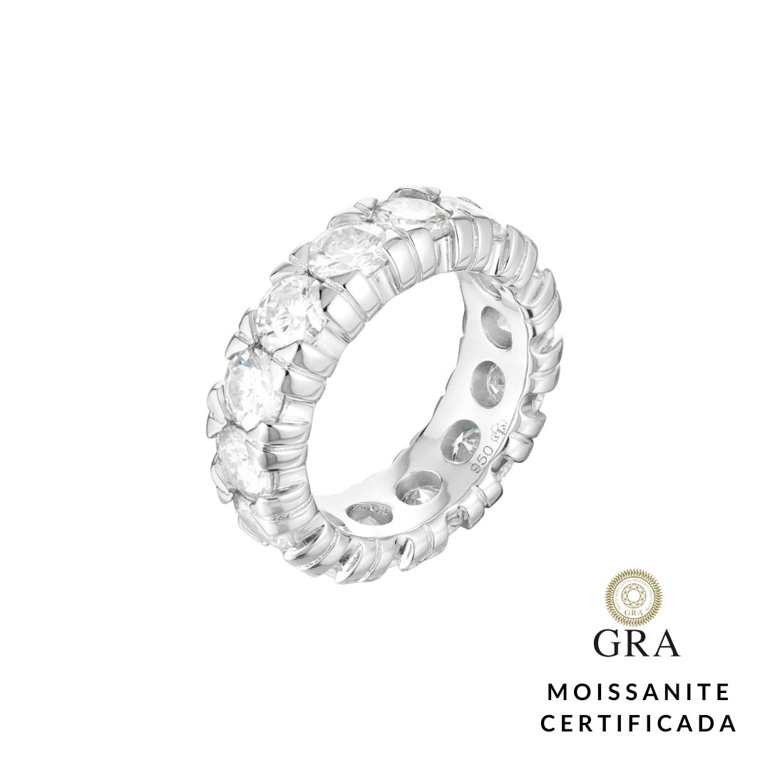 Aliança Russa Glam Moissanite 7 ct