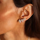 Brinco Earcuff Gotas Glam Moissanite