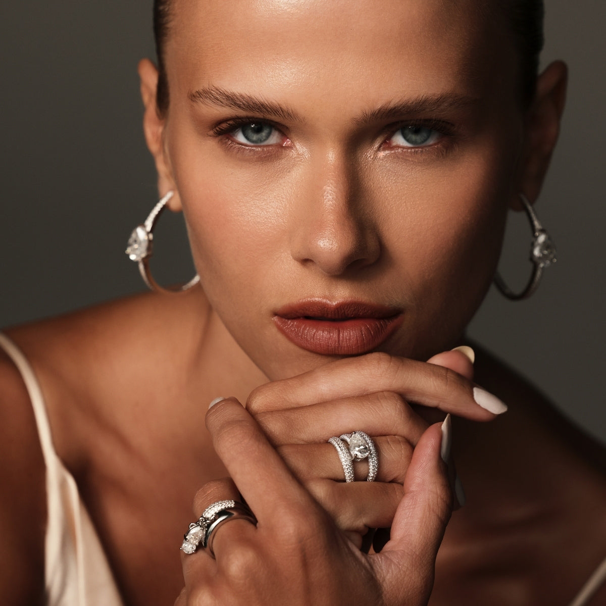 Anel Drop Glam Moissanite 1 ct