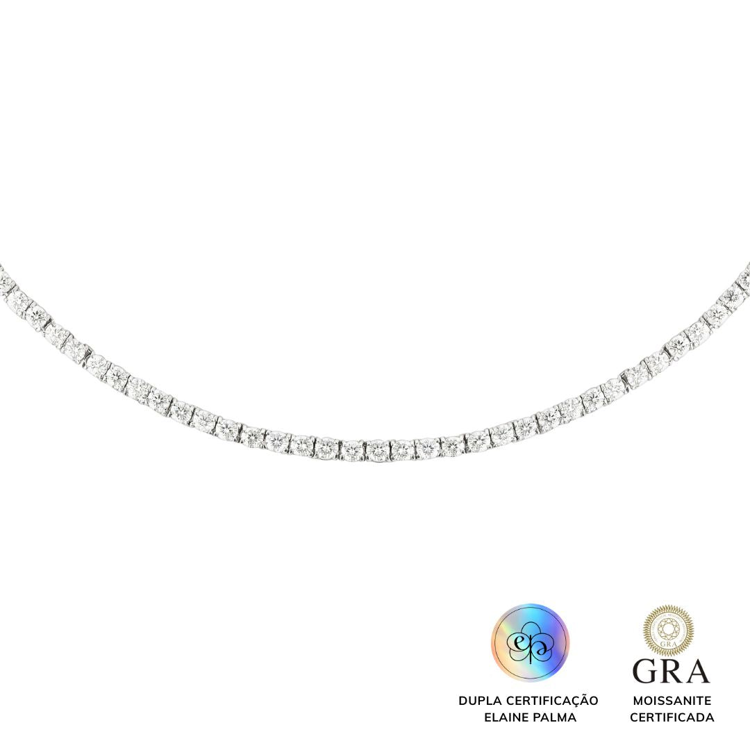Colar Riviera 3 mm Glam Moissanite 12.8 ct