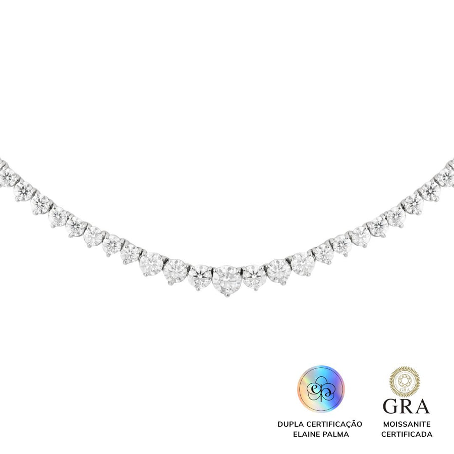 Colar Riviera Degrade Le Grand Glam Moissanite 30.8 ct