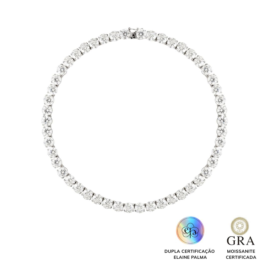 Colar Riviera 8 mm Glam Moissanite 98 ct