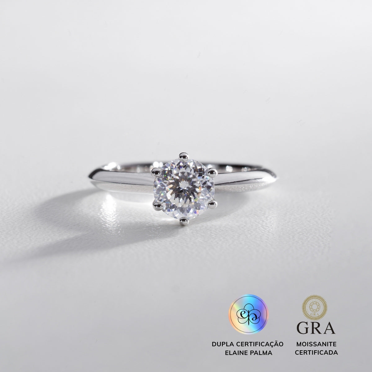 Anel Solitário Glam Soul Moissanite 1 ct