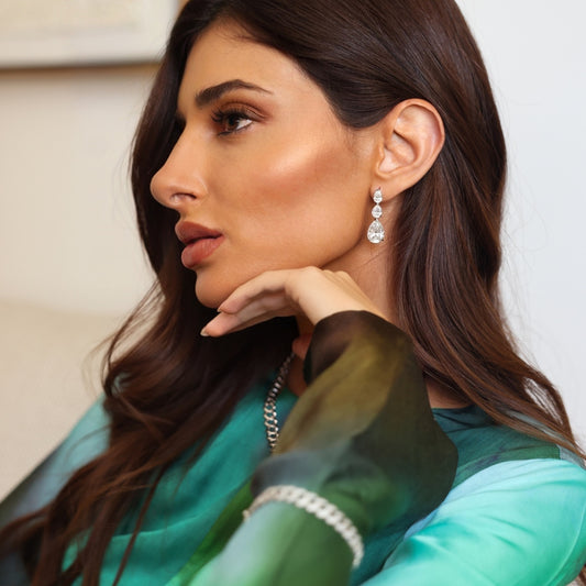 Brinco Gotas Glam Moissanite