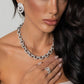 Colar Elos Cravejados Glam Moissanite 34.6 ct