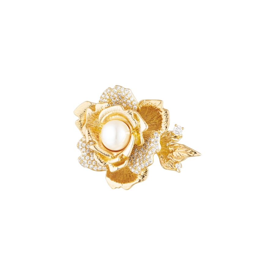 Broche Flora Dourada