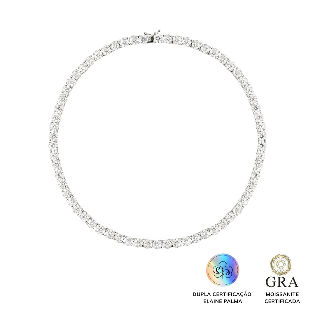 Colar Riviera 6 mm Glam Moissanite 52.8 ct
