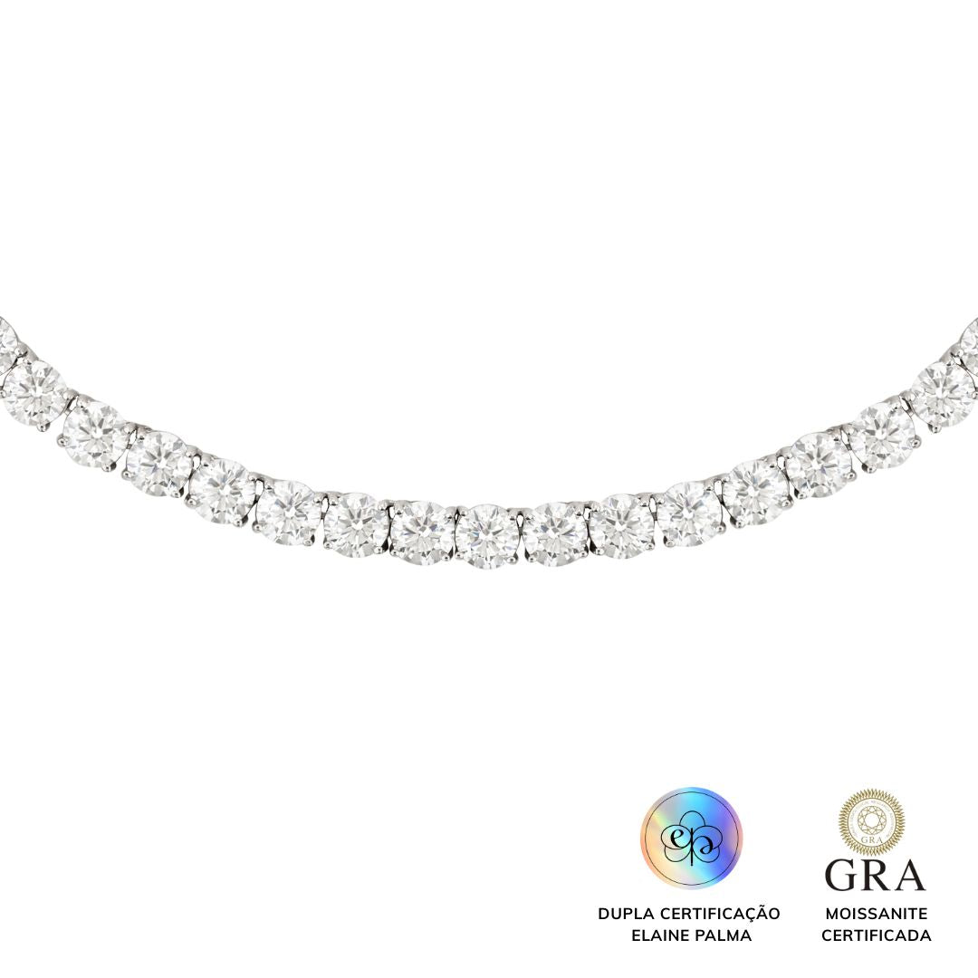 Colar Riviera 6 mm Glam Moissanite 52.8 ct