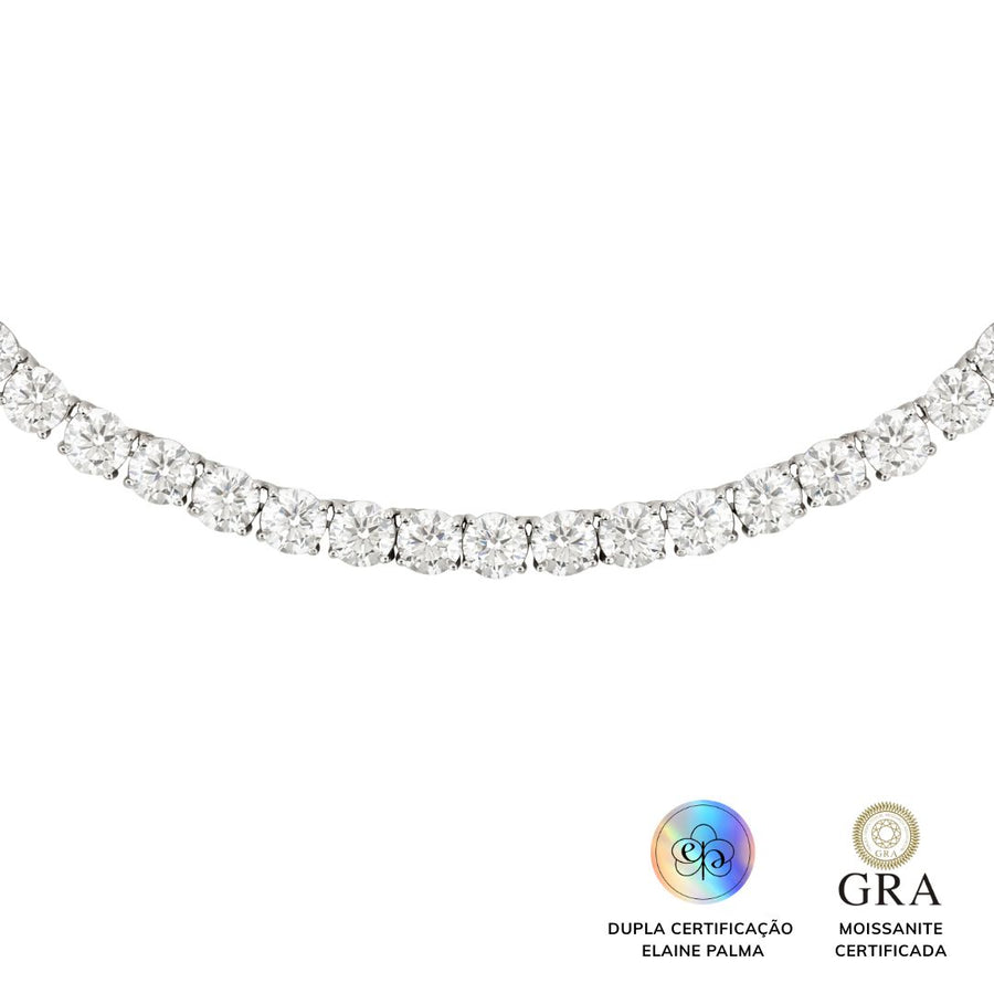 Colar Riviera 6 mm Glam Moissanite 52.8 ct