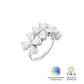 Anel Aparador Flower Glam Moissanite 6 ct