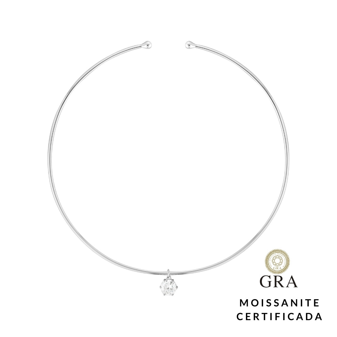 Colar Choker Glam Moissanite 2,0 ct