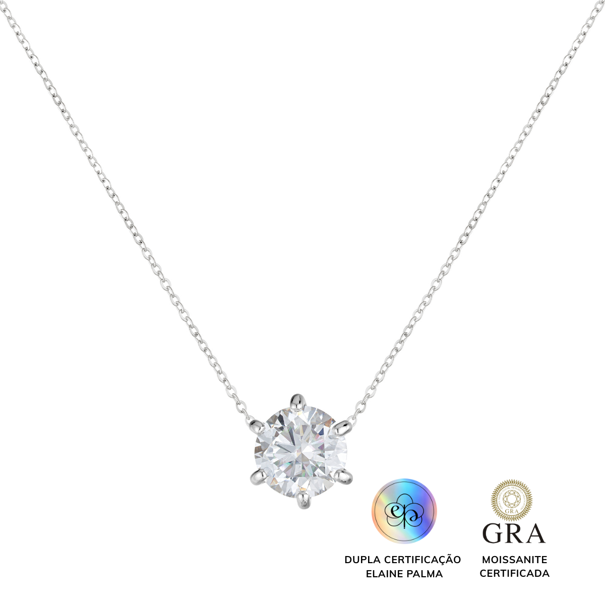 Colar Universo Glam Moissanite 5 ct