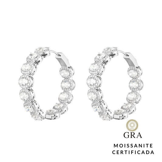 Argola Oval Glam Moissanite 14.4 ct