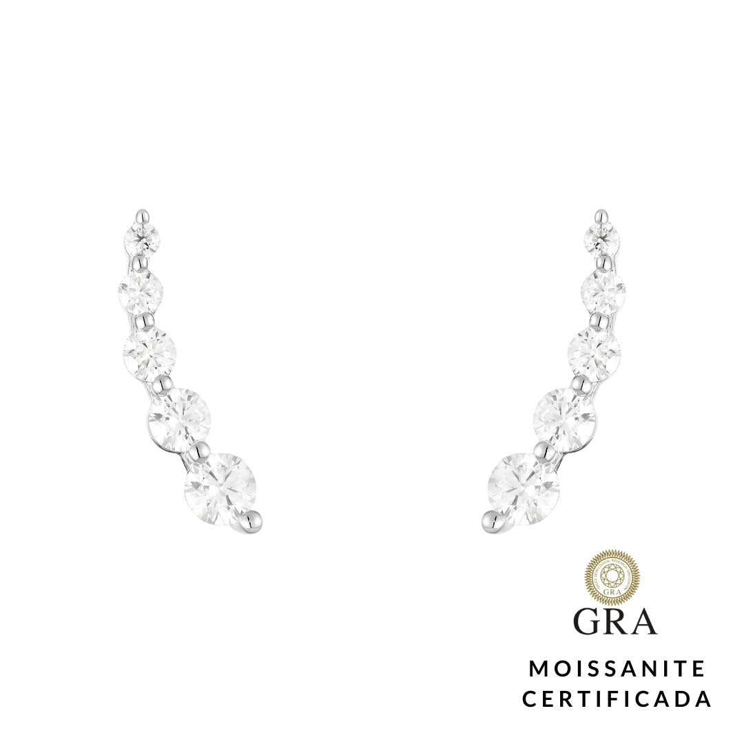 Brinco Earcuff Shine Glam Moissanite