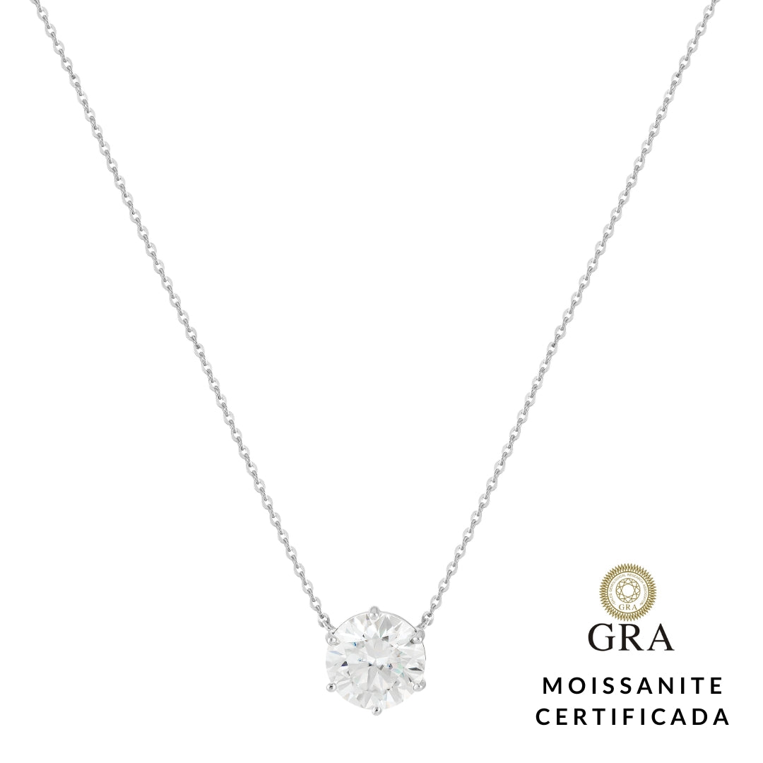 Colar Ponto de Luz Glam Moissanite 5.0 ct