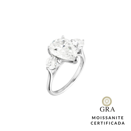 Anel Trio Glam Moissanite 6 ct