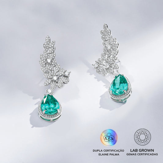 Brinco Earcuff Turmalina Paraíba Lab Grown