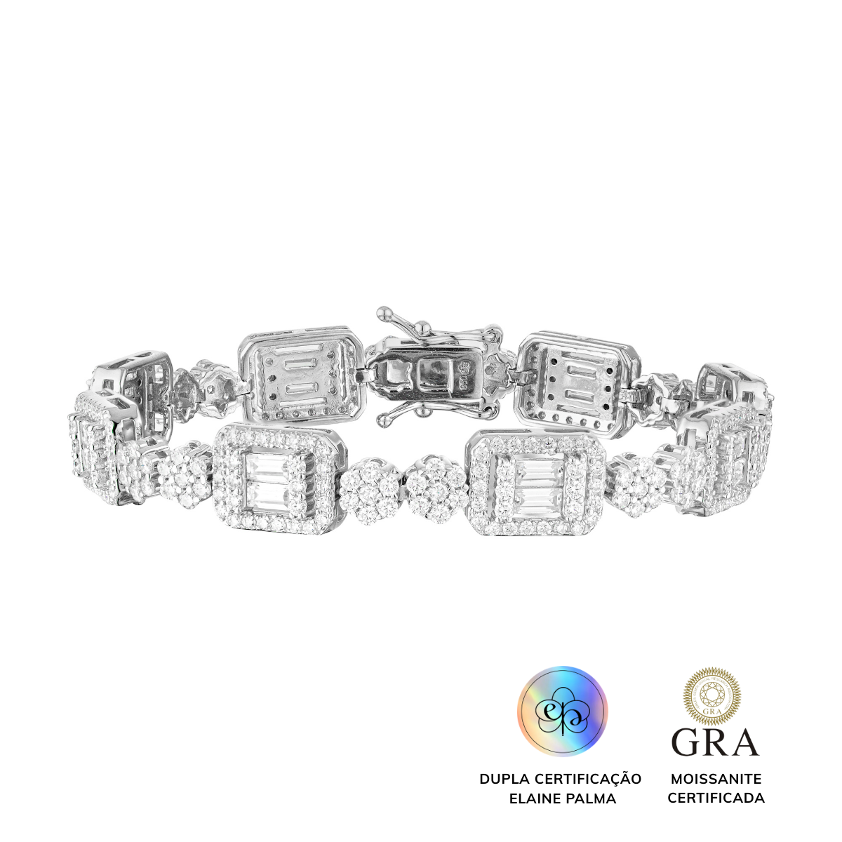 Pulseira Formas Glam Moissanite 5.9 ct