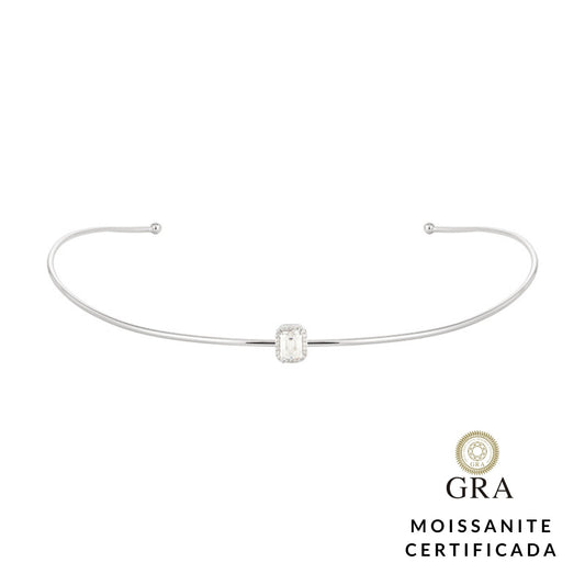 Colar Choker Aro Glam Moissanite 2.14 ct