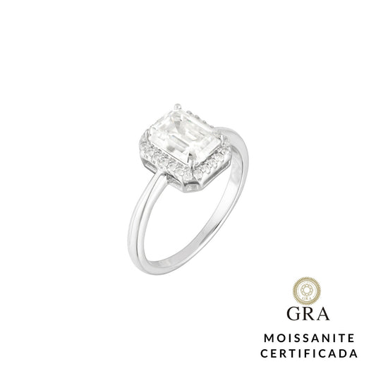 Anel Frame Glam Moissanite 3.44 ct