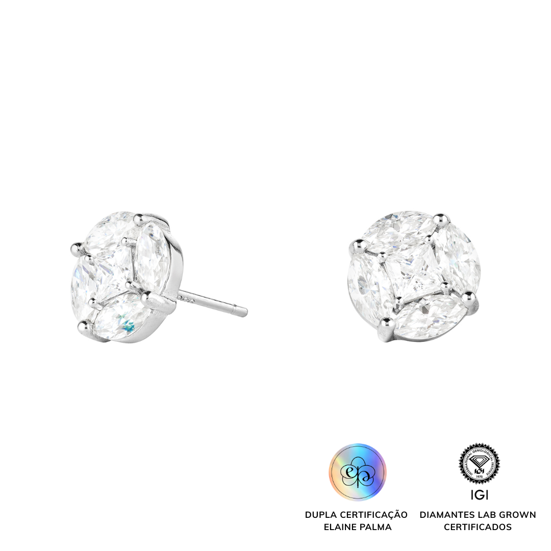 Brinco Ilusion com Diamante de Laboratório 2,25 ct