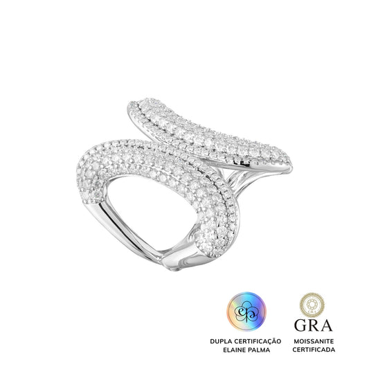 Anel Conexão Glam Moissanite 2.12 ct