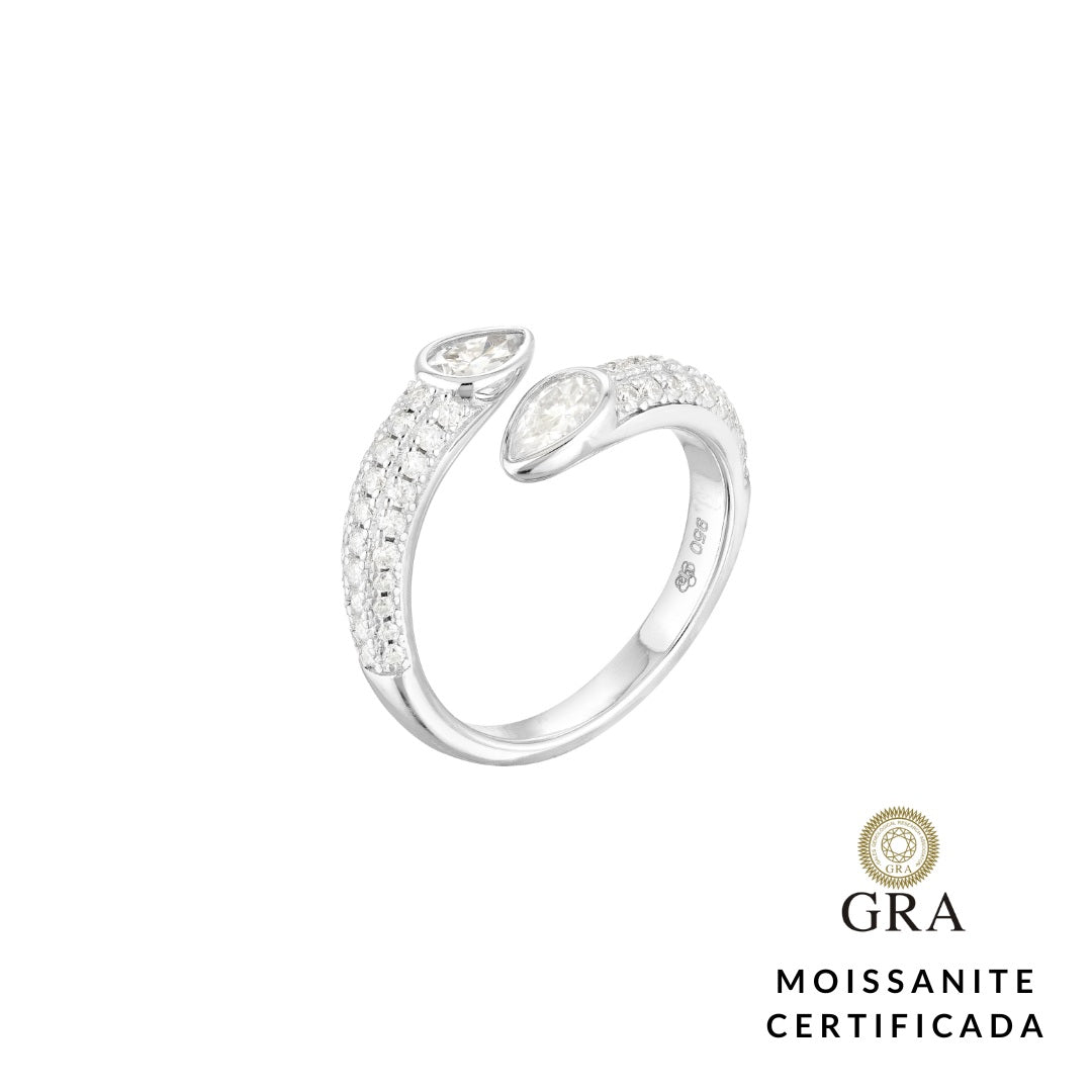 Anel Secret Cravejado Glam Moissanite