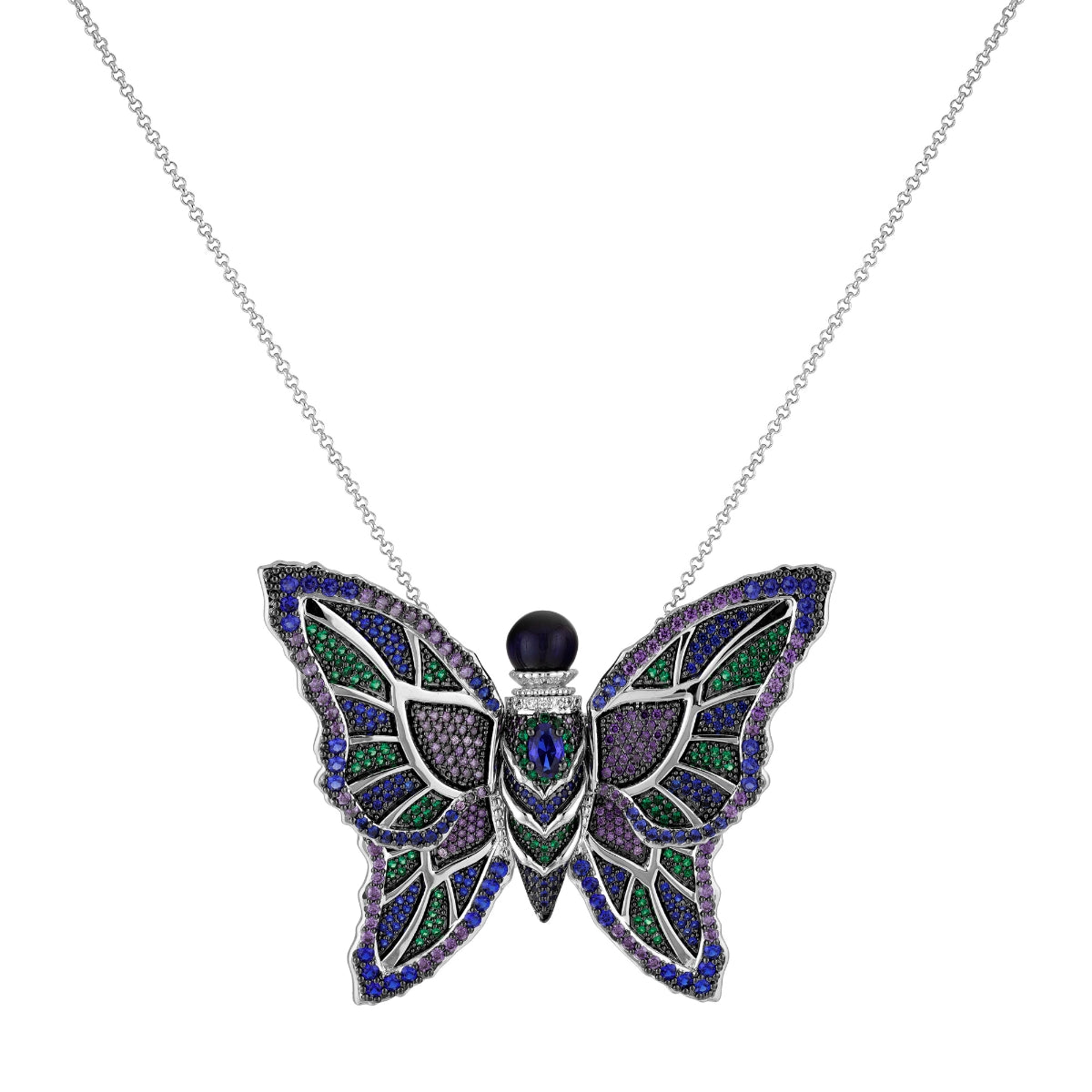 Colar Perfumeiro Borboleta Ródio