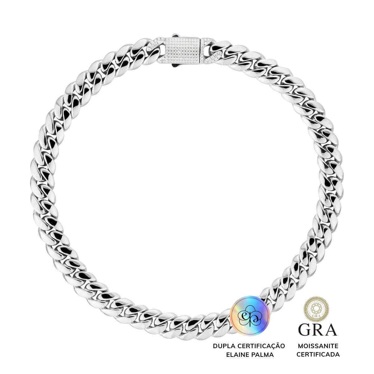 Colar Elos Grumet Glam Moissanite