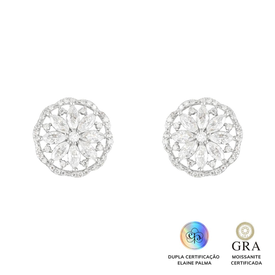 Brinco Mandala Glam Moissanite