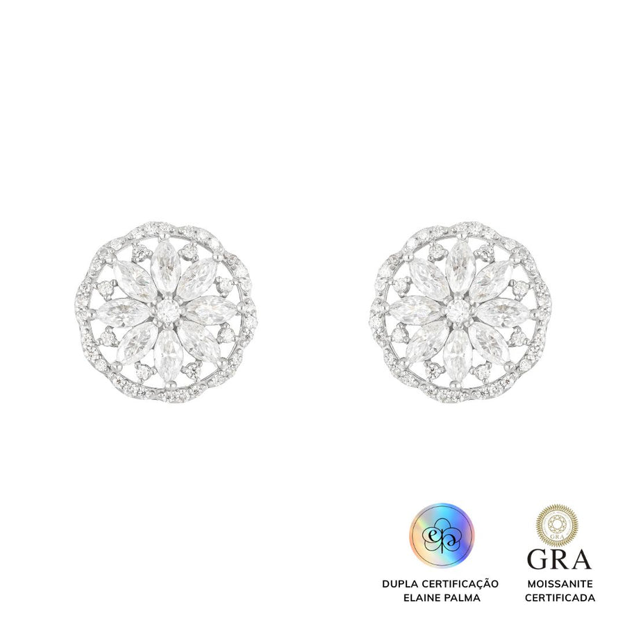Brinco Mandala Glam Moissanite