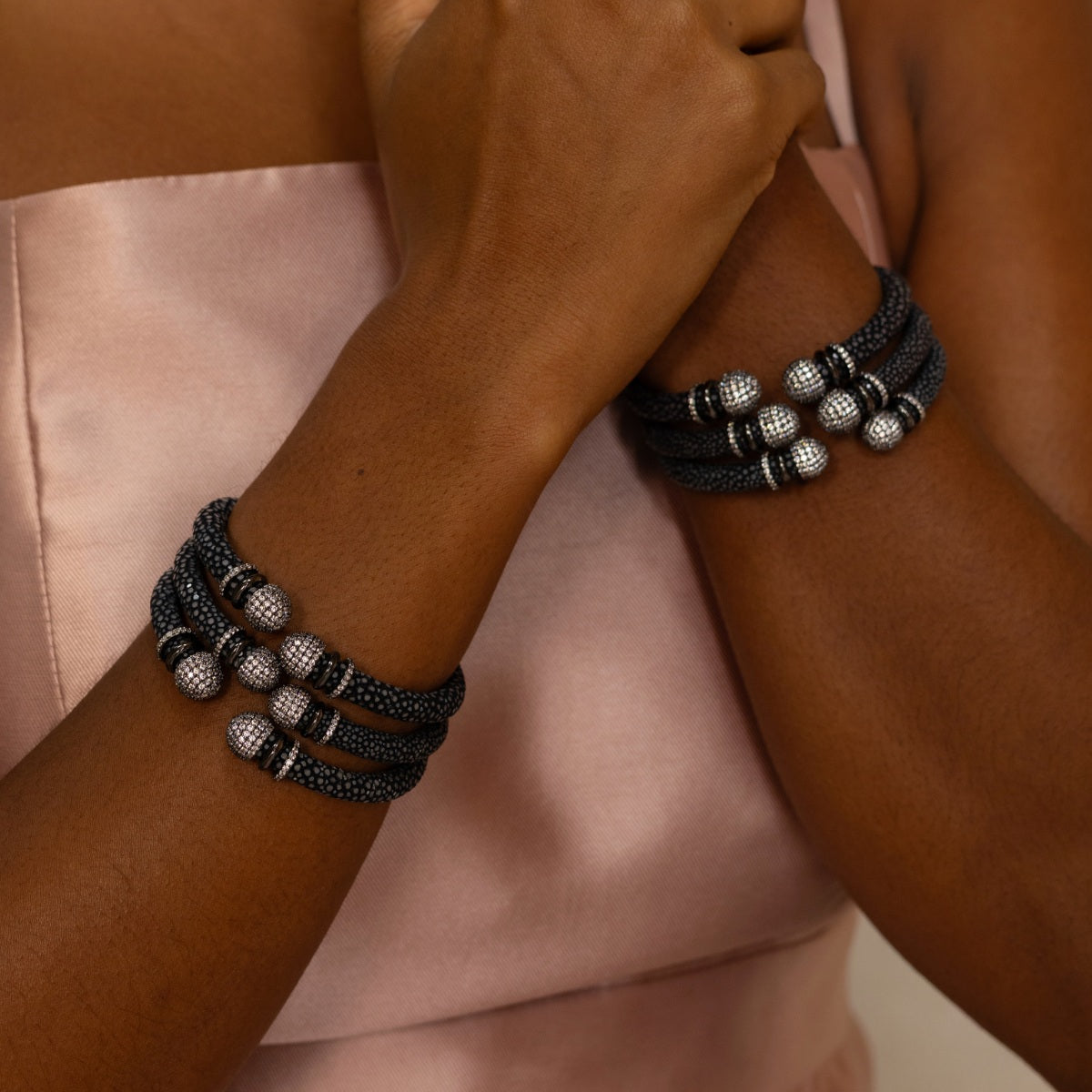 Bracelete Galuchat Sun Noir