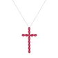 Colar Crucifixo Rubi